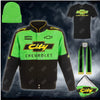 NASCAR JH Design Black City Chevrolet Legend Full-Snap Twill Uniform Jacket (FREE T-shirt, FREE Beanie Cap, FREE Scarf, FREE Bag)