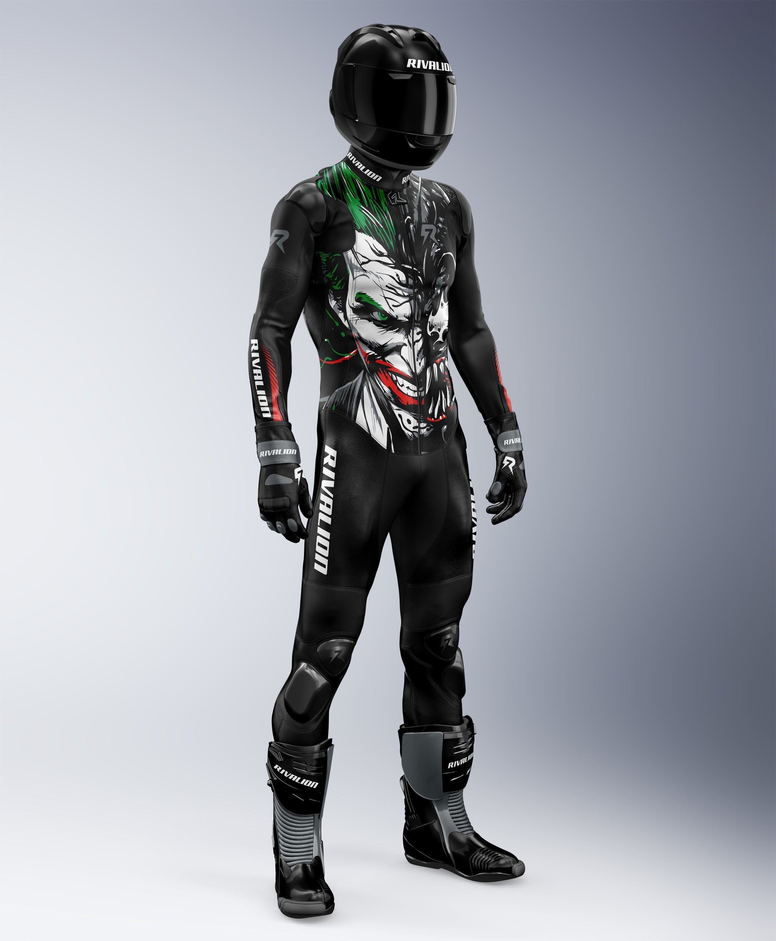 Joker and Venom Motorcycle Men Leather Racing Suit