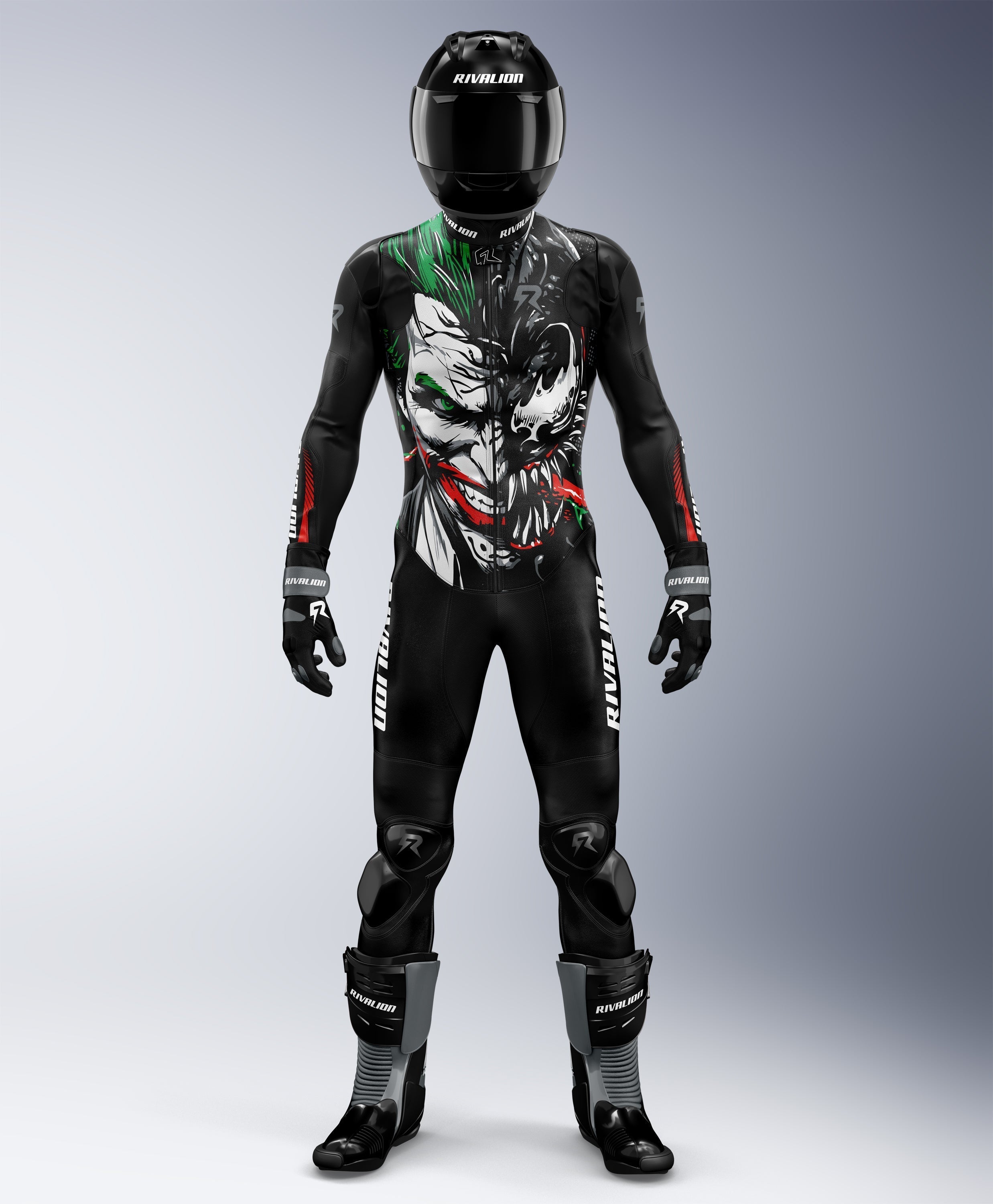 Joker and Venom Motorcycle Men Leather Racing Suit