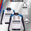 Brad Keselowski JH Design White Kohler Uniform Full-Snap Jacket(FREE T-shirt, FREE Bag))