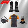 2024 McLaren , go karting f1 gloves, free t-shirt and free neck gator (PACKAGE DEAL)